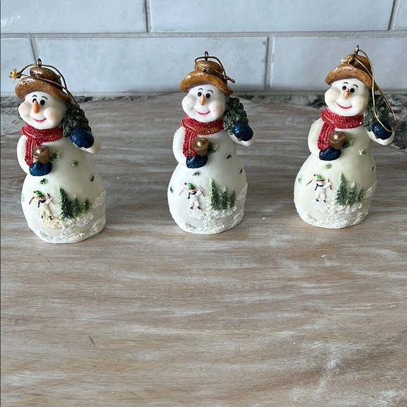 Lot of 15 Festive Snowman Figurine Set - Multicolor